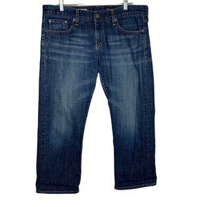 Adriano Goldschmeid The Tomboy Crop Jeans Size 32 Relaxed Straight Blue Denim
